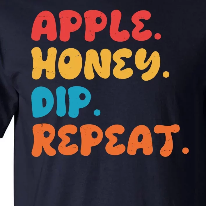 Apple Honey Dip Repeat Rosh Hashanah Jewish New Year Tall T-Shirt