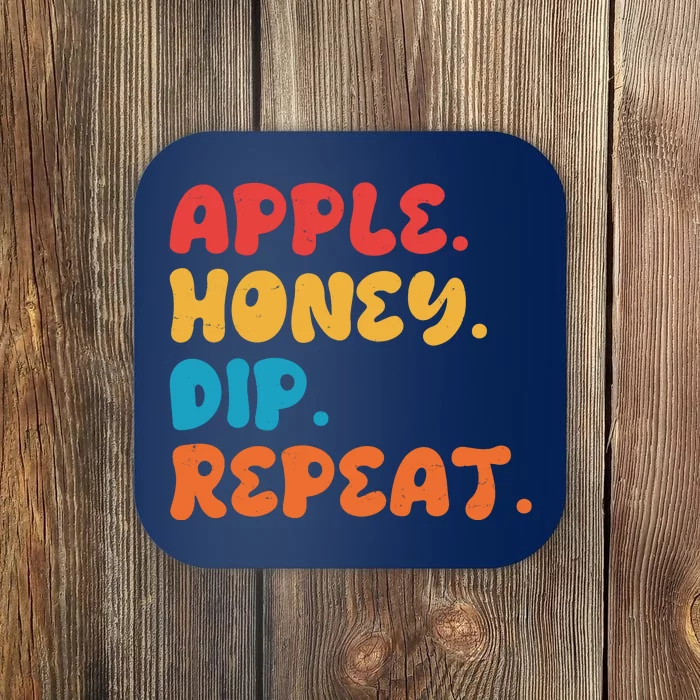 Apple Honey Dip Repeat Rosh Hashanah Jewish New Year Coaster