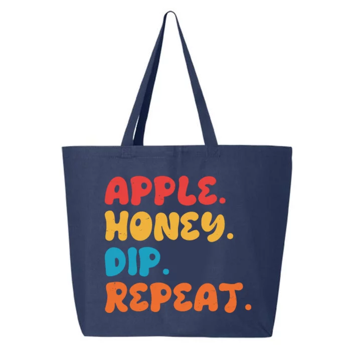 Apple Honey Dip Repeat Rosh Hashanah Jewish New Year 25L Jumbo Tote