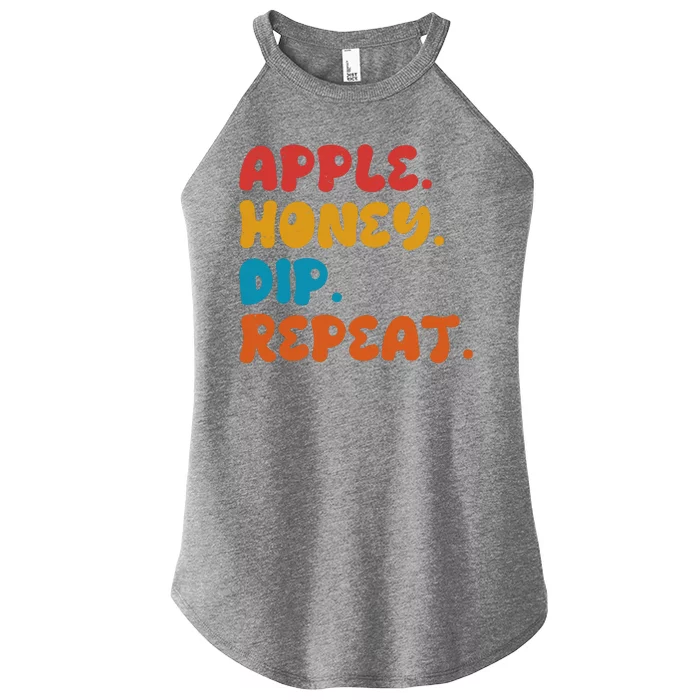 Apple Honey Dip Repeat Rosh Hashanah Jewish New Year Women’s Perfect Tri Rocker Tank