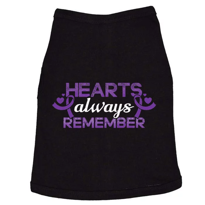 Alzheimer Hearts Dementia Purple Ribbon Awareness Support Doggie Tank