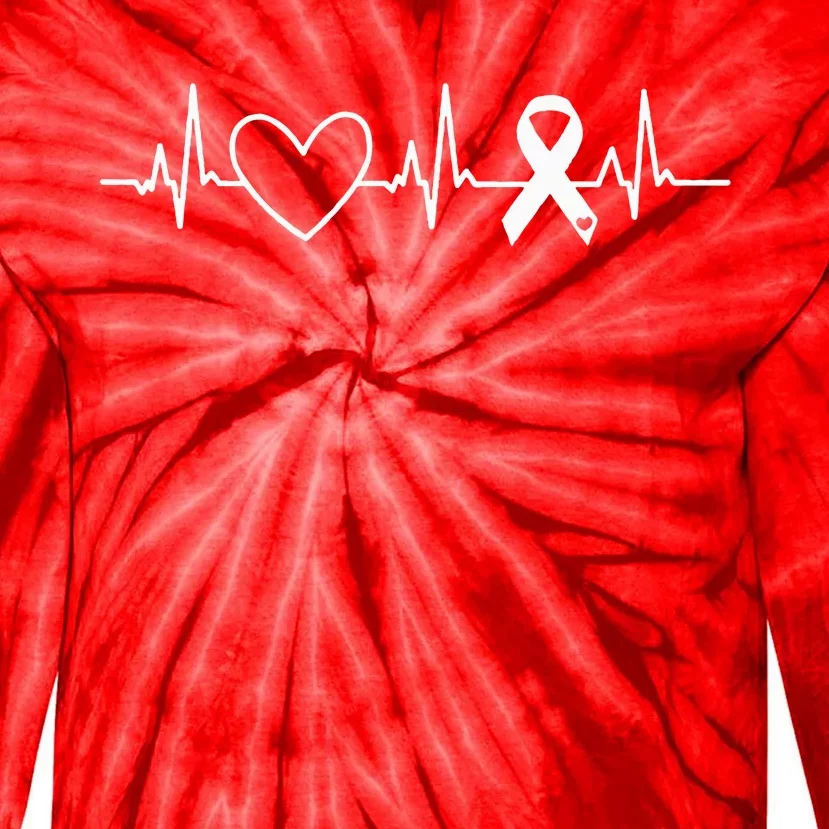 American Heart Disease Awareness Month Ribbon Go Red Heart Tie-Dye Long Sleeve Shirt