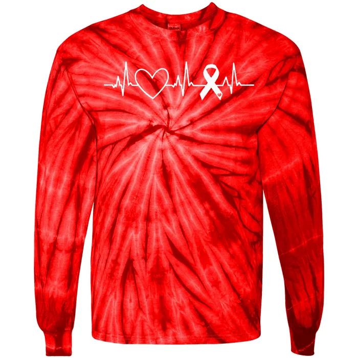 American Heart Disease Awareness Month Ribbon Go Red Heart Tie-Dye Long Sleeve Shirt