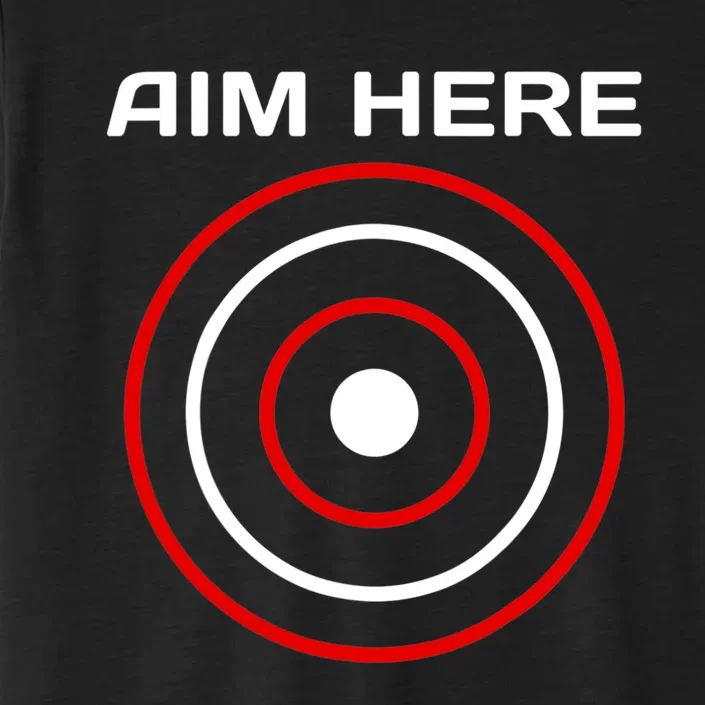 Aim Here Darts Players Bullseye Target Shooting Club ChromaSoft Performance T-Shirt