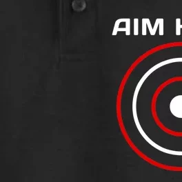 Aim Here Darts Players Bullseye Target Shooting Club Dry Zone Grid Performance Polo