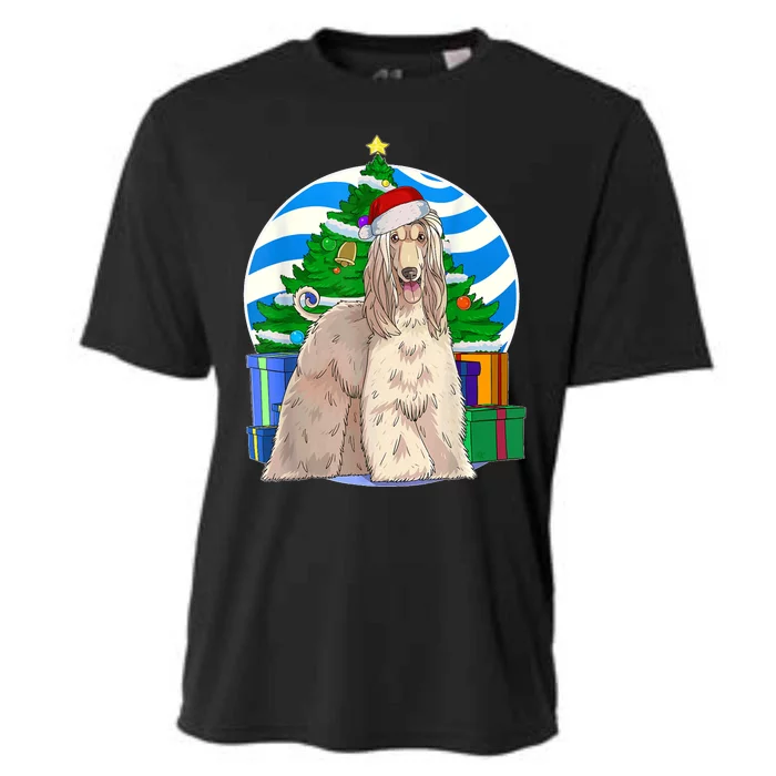 Afghan Hound Dog Christmas Tree Decor Gift Cooling Performance Crew T-Shirt