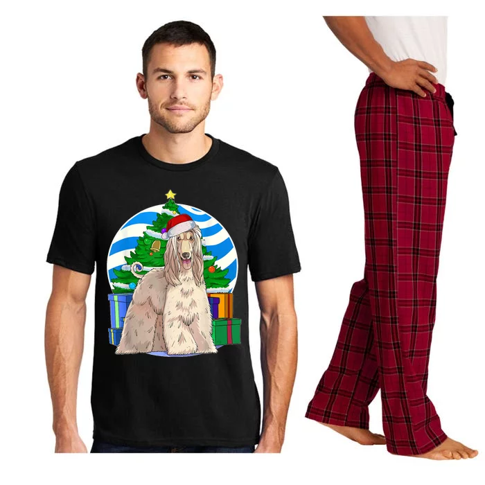 Afghan Hound Dog Christmas Tree Decor Gift Pajama Set