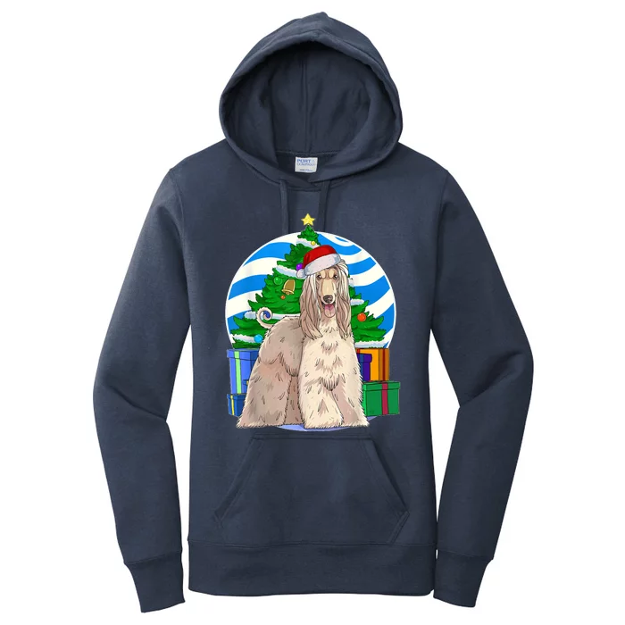 Afghan Hound Dog Christmas Tree Decor Gift Women's Pullover Hoodie