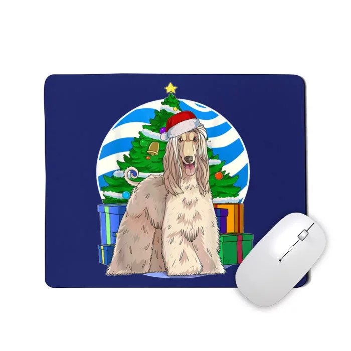 Afghan Hound Dog Christmas Tree Decor Gift Mousepad