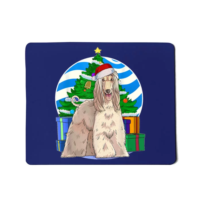 Afghan Hound Dog Christmas Tree Decor Gift Mousepad