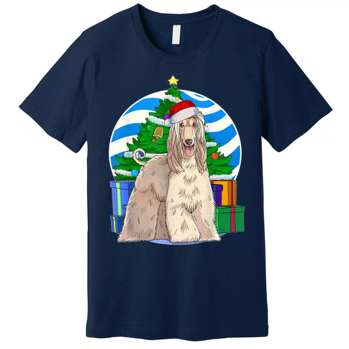 Afghan Hound Dog Christmas Tree Decor Gift Premium T-Shirt