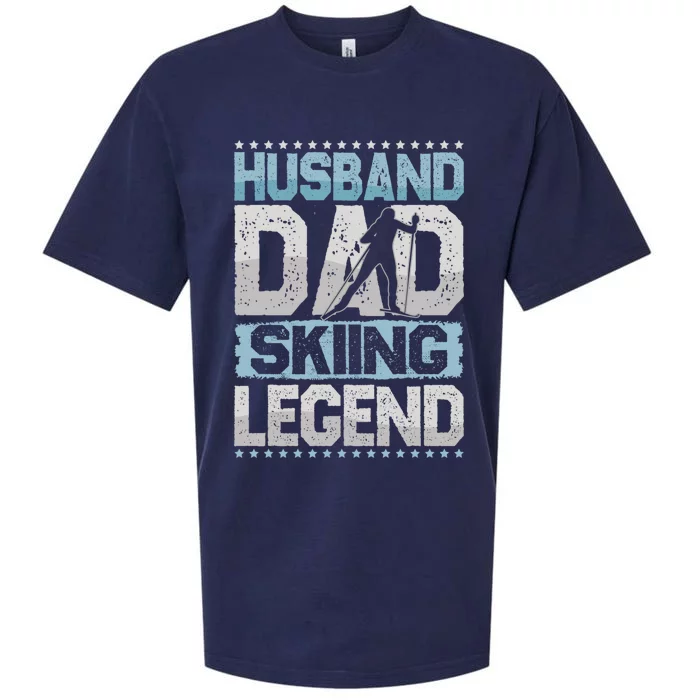 Aprèsski Husband Dad Skiing Legend Skiing Gift Sueded Cloud Jersey T-Shirt