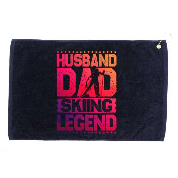 AprèsSki Husband Dad Skiing Legend Skiing Gift Grommeted Golf Towel