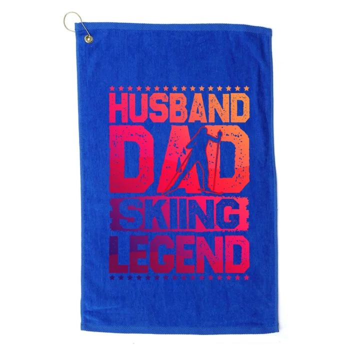 AprèsSki Husband Dad Skiing Legend Skiing Gift Platinum Collection Golf Towel