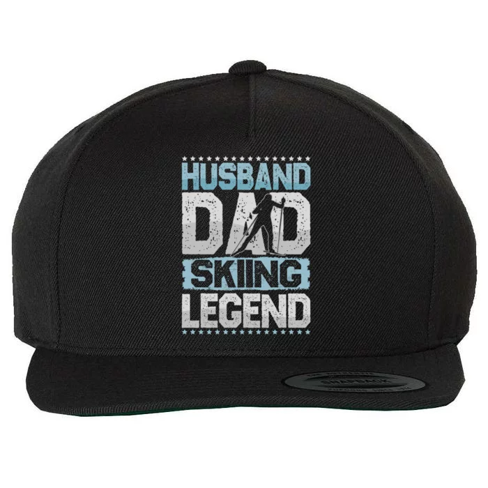 AprèsSki Husband Dad Skiing Legend Skiing Gift Wool Snapback Cap