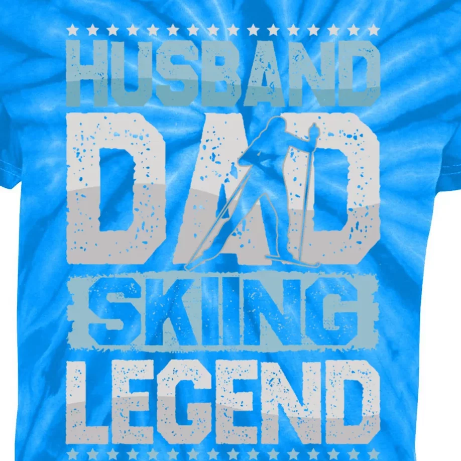 AprèsSki Husband Dad Skiing Legend Skiing Gift Kids Tie-Dye T-Shirt