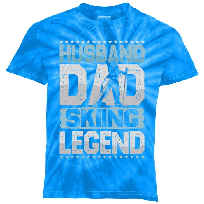 AprèsSki Husband Dad Skiing Legend Skiing Gift Kids Tie-Dye T-Shirt