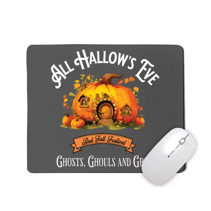 All Hallows Eve Ghosts Ghouls And Grub Halloween Mousepad