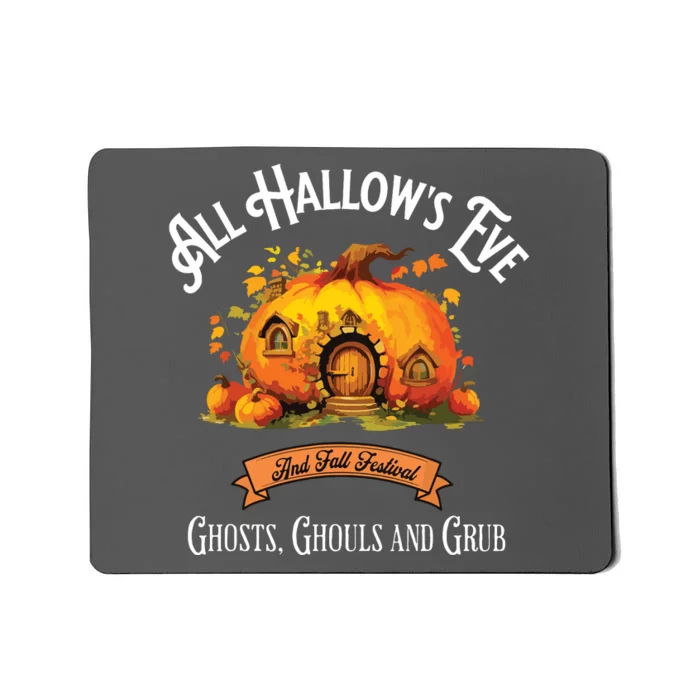 All Hallows Eve Ghosts Ghouls And Grub Halloween Mousepad