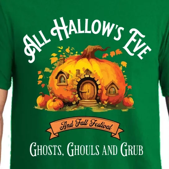 All Hallows Eve Ghosts Ghouls And Grub Halloween Pajama Set