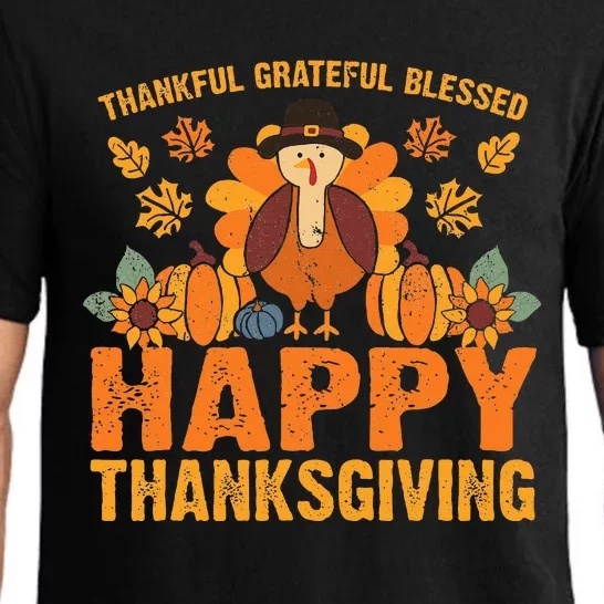 Autumn Harvest Expressing Gratitude with Thanksgiving Turkey Pajama Set