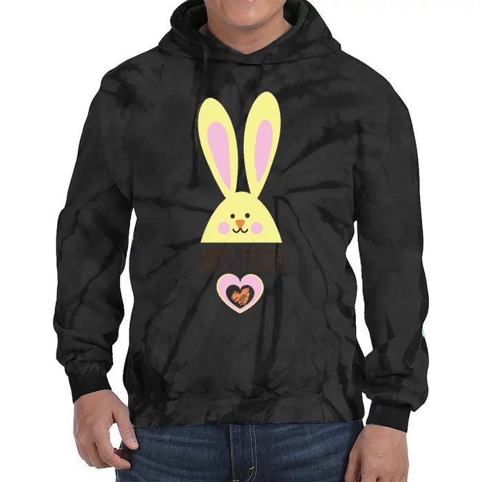 Adorable Happy Easter Bunny Funny Tie Dye Hoodie