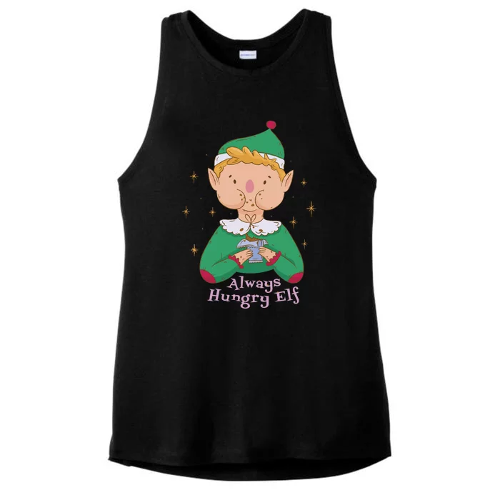 Always Hungry Elf Ladies Tri-Blend Wicking Tank