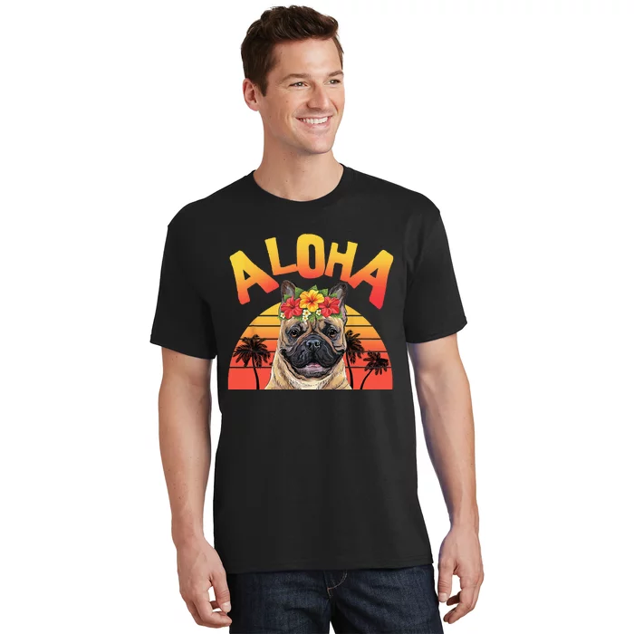 Aloha Hawaii Funny Bulldog For Wo Summer T-Shirt