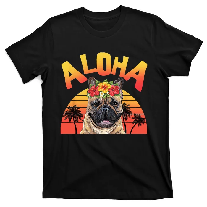 Aloha Hawaii Funny Bulldog For Wo Summer T-Shirt