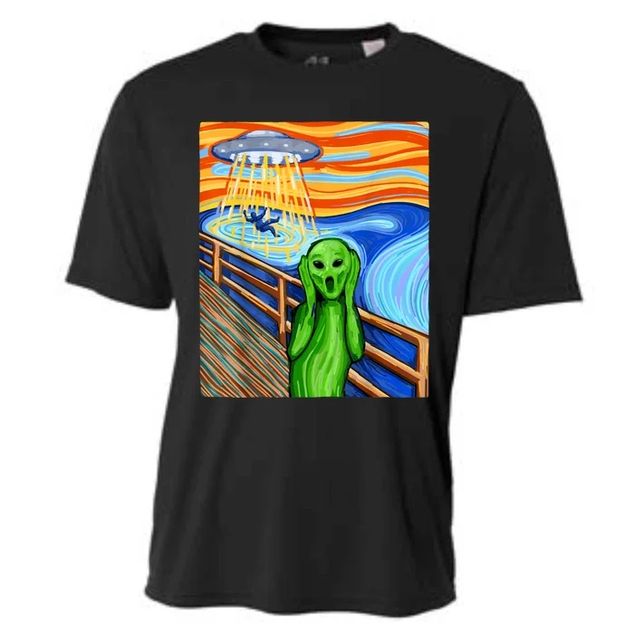 Alien Humor Funny Alien Lover Funny UFO Believe In Aliens Cooling Performance Crew T-Shirt