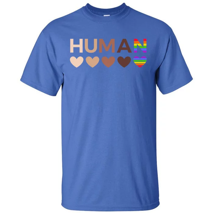 Allinclusive Hearts For Blm Racial Justice And Hu Equality Gift Tall T-Shirt