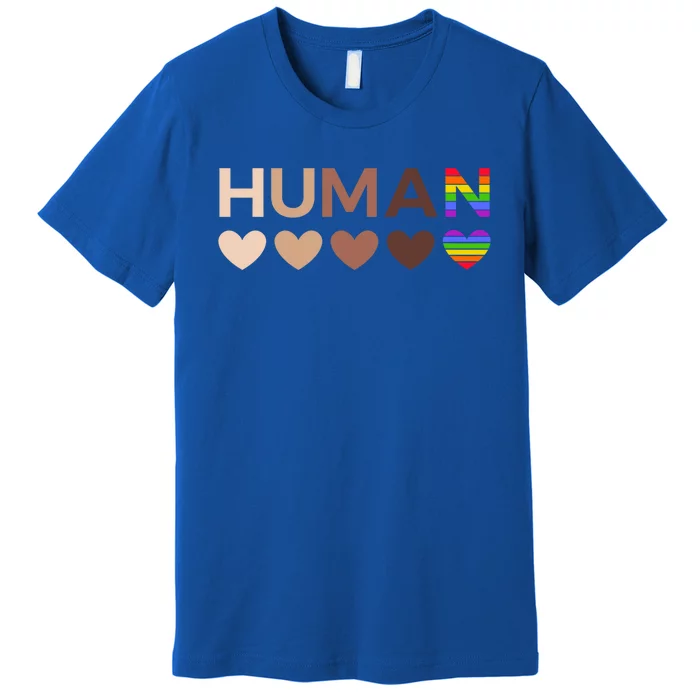 Allinclusive Hearts For Blm Racial Justice And Hu Equality Gift Premium T-Shirt