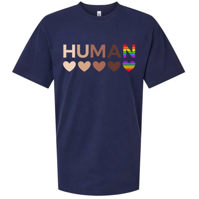 Allinclusive Hearts For Blm Racial Justice And Hu Equality Gift Sueded Cloud Jersey T-Shirt