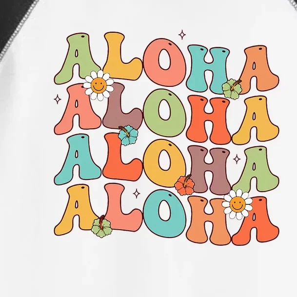 Aloha Hawaiian Flower Hawaii Vacation Toddler Fine Jersey T-Shirt