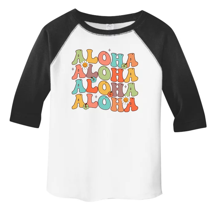 Aloha Hawaiian Flower Hawaii Vacation Toddler Fine Jersey T-Shirt