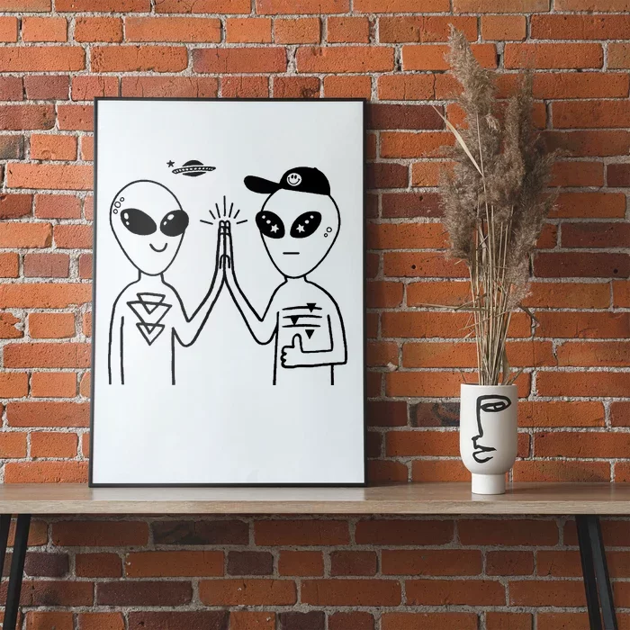 Alien High Five Poster