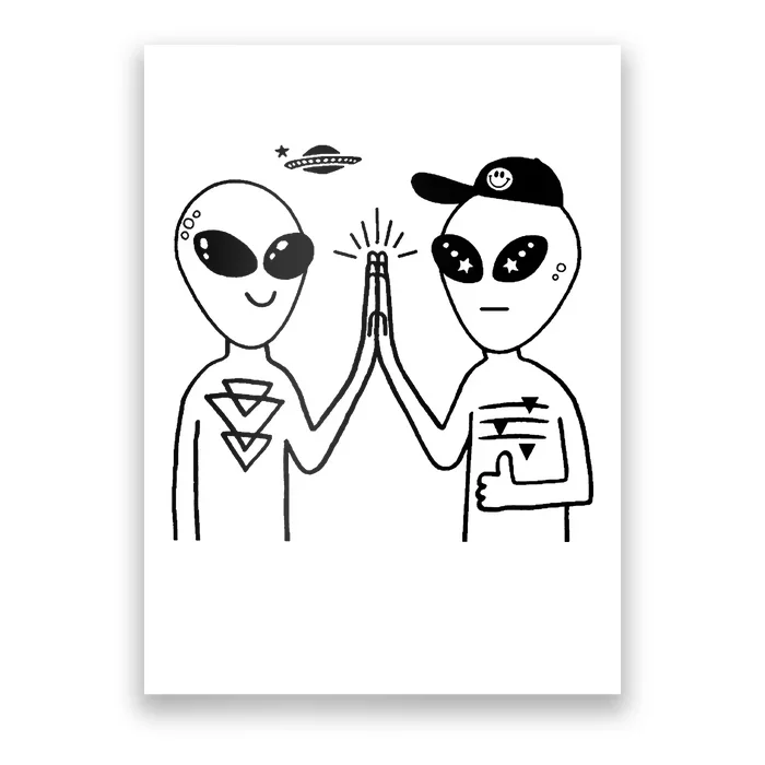 Alien High Five Poster