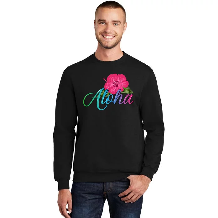 Aloha Hawaii From The Island Feel The Aloha Flower Sweatshirt