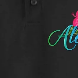 Aloha Hawaii From The Island Feel The Aloha Flower Dry Zone Grid Performance Polo