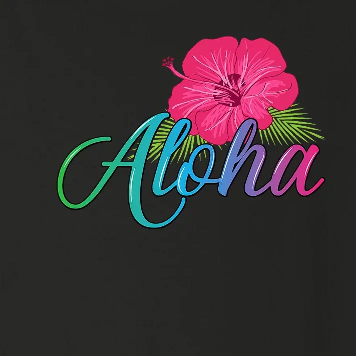 Aloha Hawaii From The Island Feel The Aloha Flower Toddler Long Sleeve Shirt