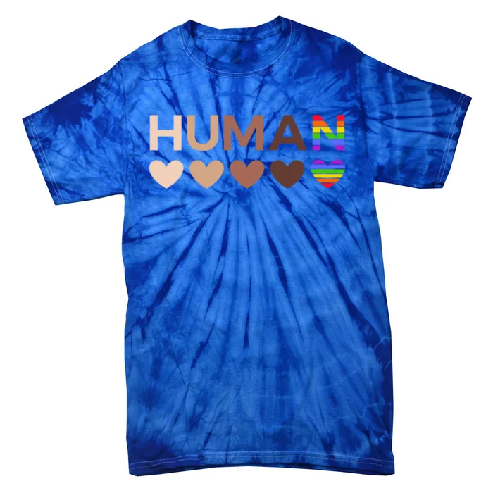 Allinclusive Hearts For Blm Racial Justice And Hu Equality Meaningful Gift Tie-Dye T-Shirt