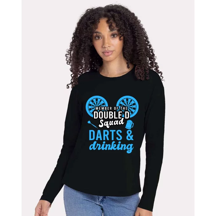 Adult humor for dart player in pub funny dart Womens Cotton Relaxed Long Sleeve T-Shirt