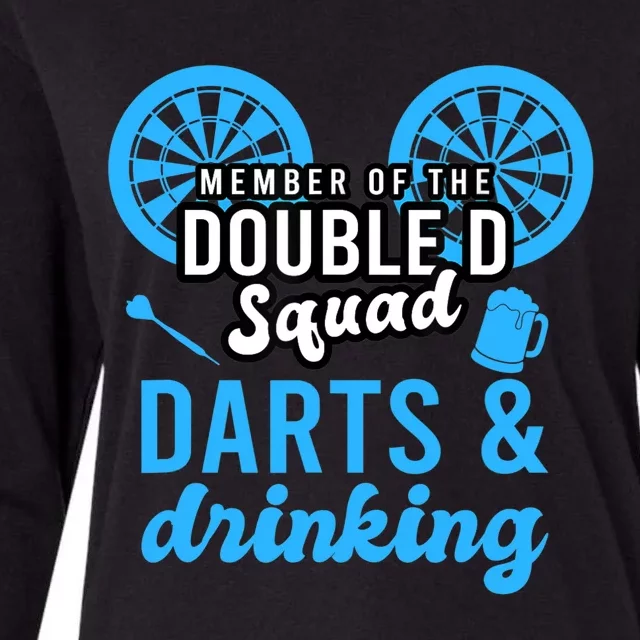 Adult humor for dart player in pub funny dart Womens Cotton Relaxed Long Sleeve T-Shirt