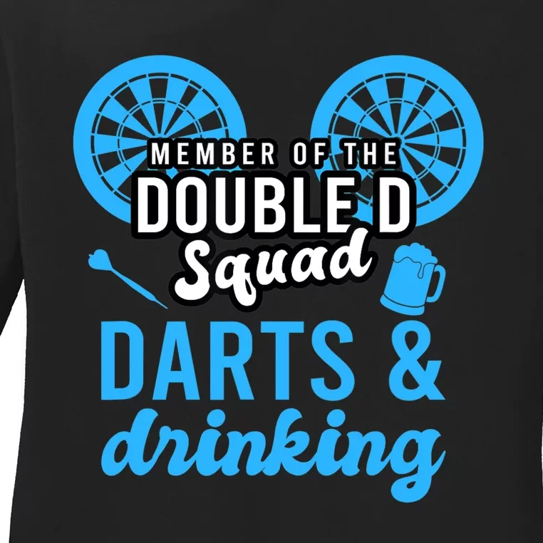 Adult humor for dart player in pub funny dart Ladies Long Sleeve Shirt