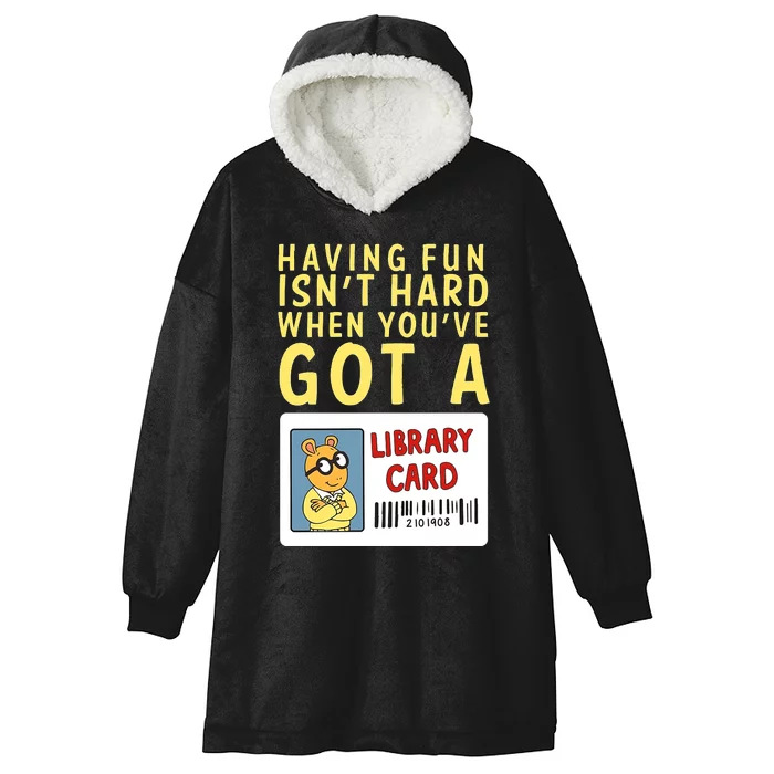 Arthur Having Fun Isnt Hard Gift Hooded Wearable Blanket