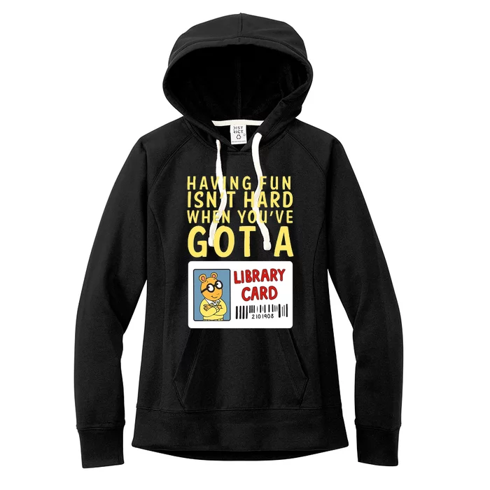 Arthur Having Fun Isnt Hard Gift Women's Fleece Hoodie