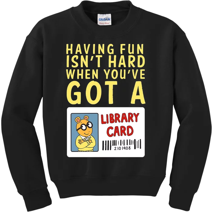 Arthur Having Fun Isnt Hard Gift Kids Sweatshirt