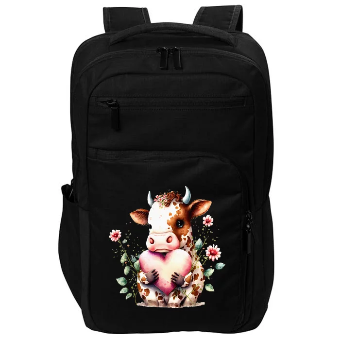 A Heart For Sweet Cow Funny animal Impact Tech Backpack