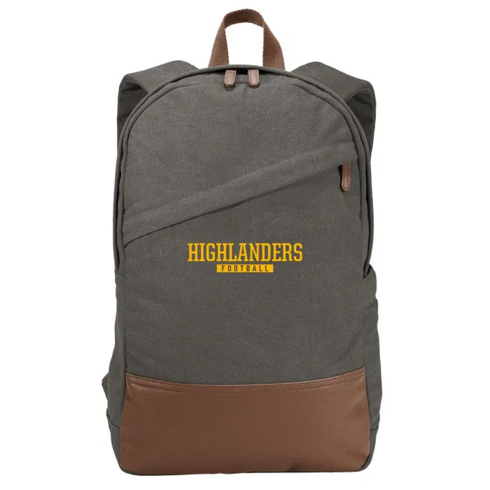 Adams Highlanders Football Cotton Canvas Backpack