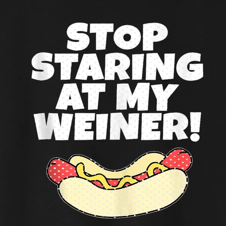 Adult Humor Funny Hot Dog Women's Crop Top Tee